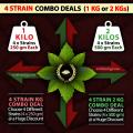 4 Strain Combo Deals: 4-Way Strain Split, Discounted Kilos
