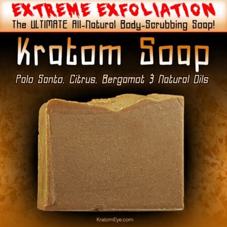 EXTREMELY Exfoliating, Moisturizing, All-Natural Kratom Soap with Palo Santo, Citrus, Bergamot Essences & Natural Oils