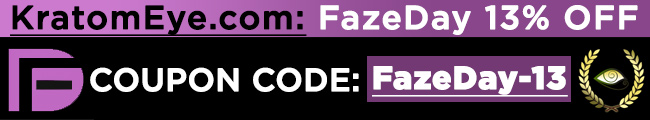 FazeDay.com Kratom Coupons 13% OFF