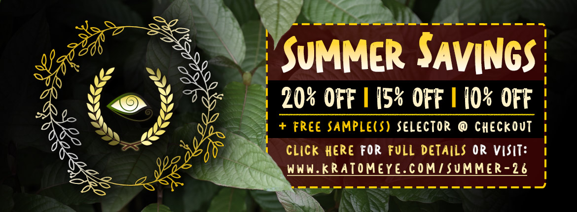 20% | 15% | 10% OFF Summer 2026 Kratom Deals